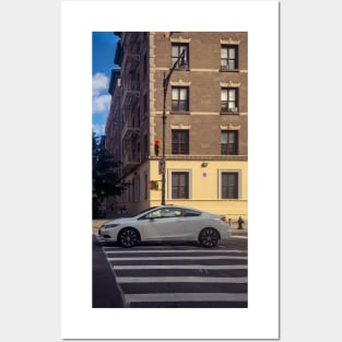 Street Buildings Car Harlem Manhattan NYC Posters and Art